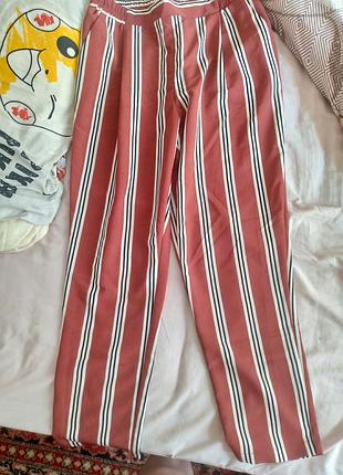 Летние брюки палаццо в полоску  primark