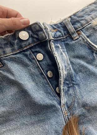 Джинсові шорти zara висока посадка короткі 34(36 підійдуть)