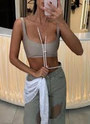 Топ-бралет бежевий трикотаж л