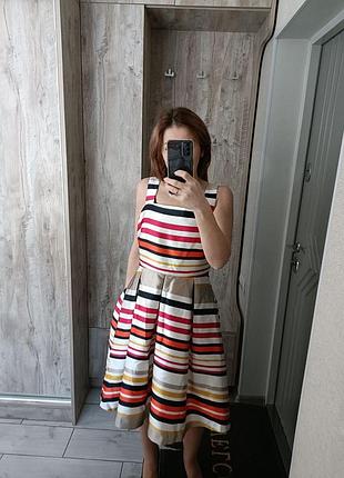 Летний яркий сарафан в полоску