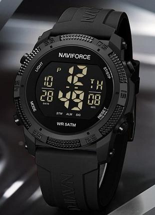 Мужские водостойкие тактические часы naviforce europe black