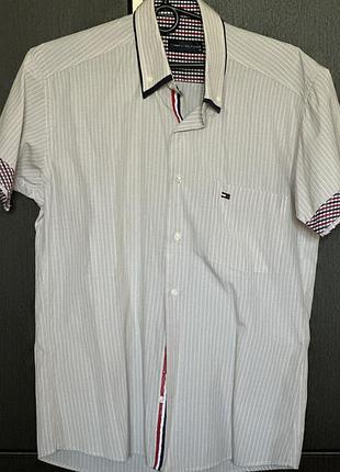 Рубашка мужская tommy hilfiger с коротким рукавом