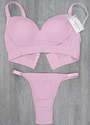 Комплект бюстгальтер топ на а/в, в/с,d. об'єм 80/85/90 та стрінги s/m/l