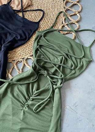 Сукня в рубчик