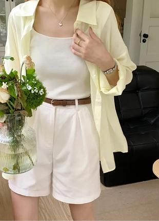 Сорочка лимонна жовта