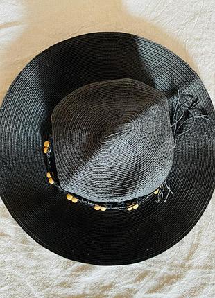 Капелюх шляпа з полями літня чорна