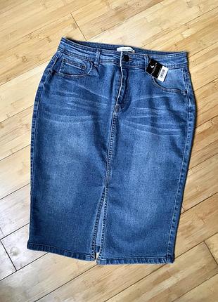 Джинсова облягаюча спідниця