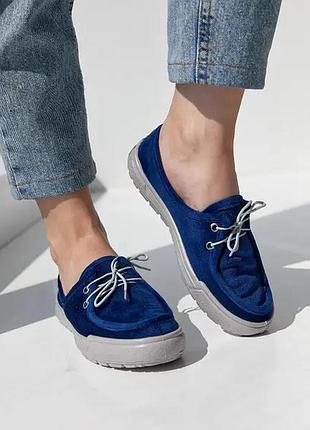 Мокасини жіночі меланія , колір синій