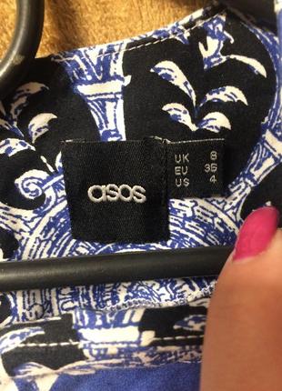 Asos blocked print cobalt mini dress платье сукня плаття8 фото