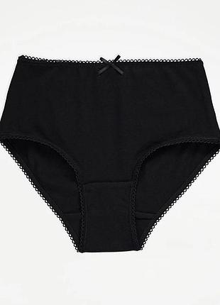 Трусики для дівчинки чорні білі однотон поштучно