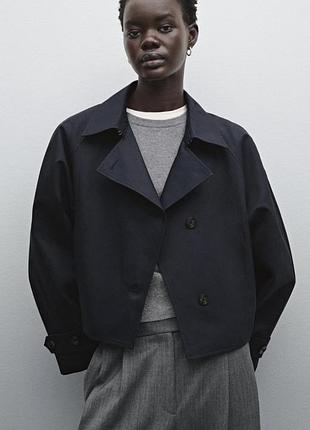 Укорочений тренч massimo dutti в наявності