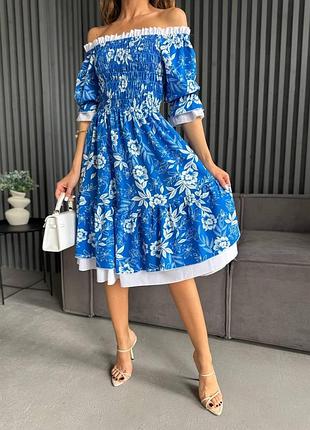 Романтична сукня зі спущеними плечима