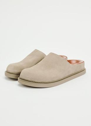 Женские клоги zara / 40 р. / песочные