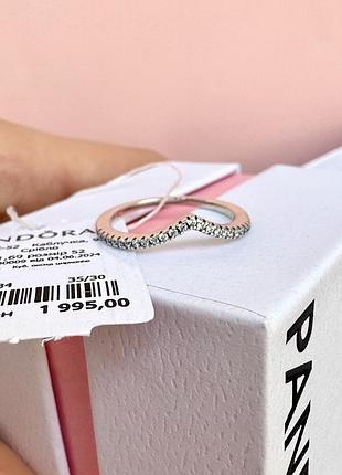 Каблучка пандора срібло 925 pandora «сяюча wishbone» перстень кільце оригінальна пандора нова бірка