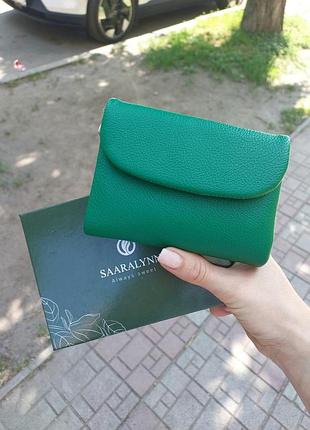 Гаманець жіночий зелений маленький