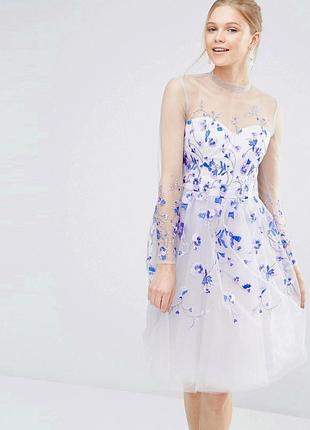 Вечернее платье премиум бренда chi chi london рр. 10 uk