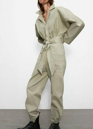 Трендовий хакі комбінезон zara