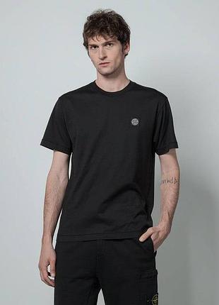 Футболка stone island цвета черный и белый