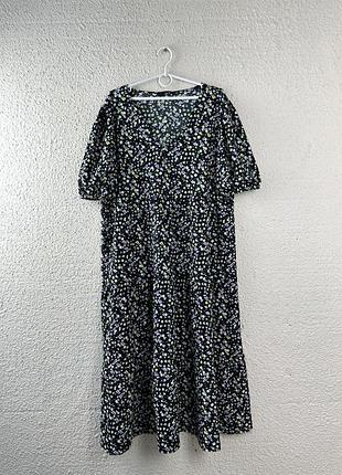 Платье миди в цветы