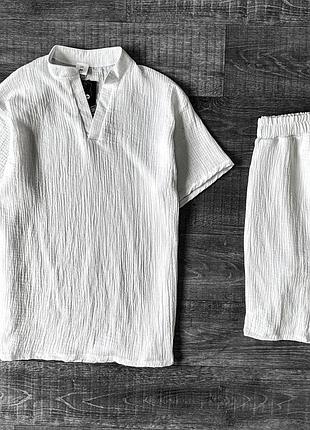 Комплект на лето муслин, легкий летний мужской костюм