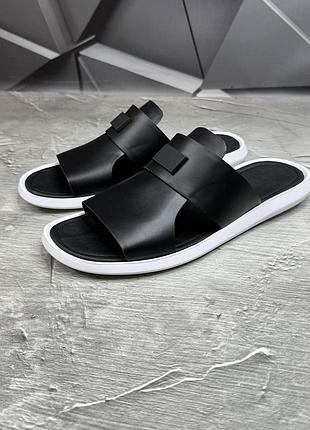 Мужские шлепанцы black white 42-43-44