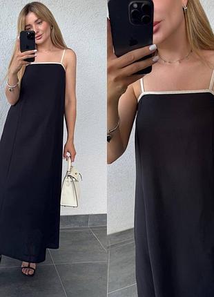 Сукня максі льон 2