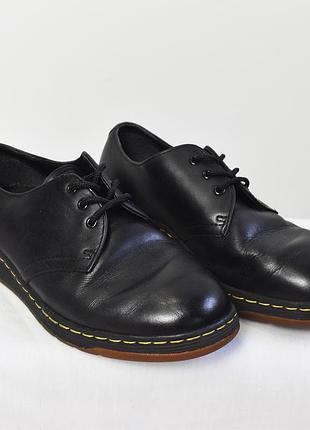 Женские черные броги туфли dr. martens