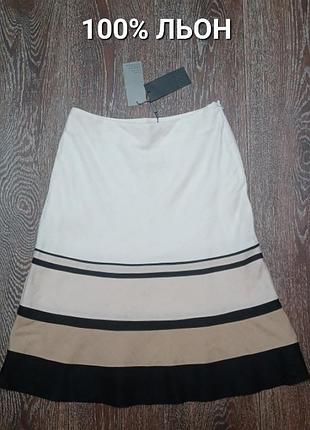 Новая 100% лен стильная юбка р.8 от john levis
