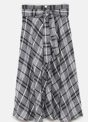 Zara юбка юбка лён