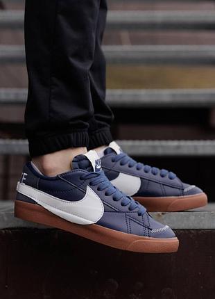 Мужские кроссовки nike blazer low 77 jumbo blue