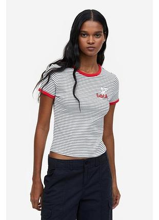 Приталена футболка з м'якого бавовняного трикотажу looney tunes warner bros h&amp;m s