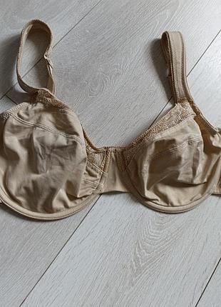Бюстгальтер бежевый бюст мягкий лиф m&amp;s 32e 70e