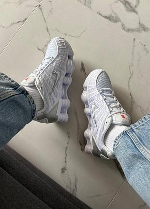 Nike shox tn white silver 2