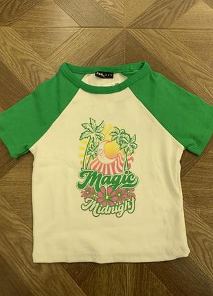 Топ для подростка с тропическим принтом defacto, размер м