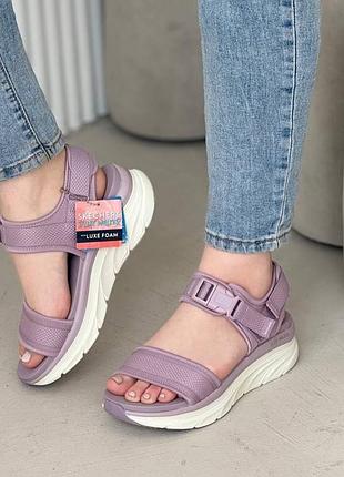 Жіночі босоніжки skechers relaxed fit: d'lux walker - daily outing, kw8931, 119824 lav, оригінал