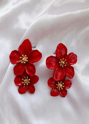 Прекрасные серьги цветы 😍