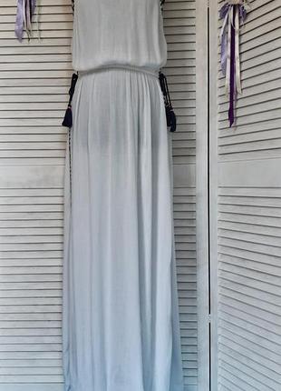 Довге плаття максі в етно-, бохо стилі з вишивкою, розрізом збоку new look