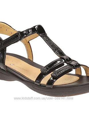 Р.39.5 clarks женские кожаные босоножки оригинал