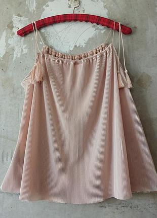 H&amp;м майка,топ из плиссированного трикотажа с блеском.