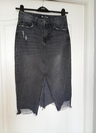 Джинсовая юбка zara
