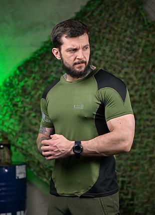 Тактическая футболка 5.11 oliva/black пп7651(k1 6 - 01)