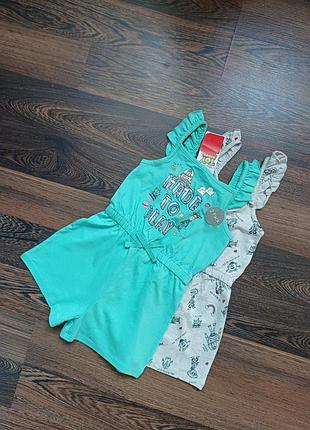 Набор новых детских летних комбинзончиков
