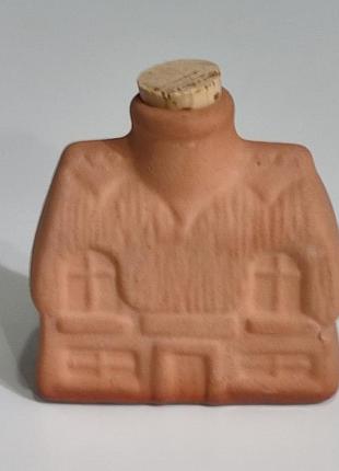 Декоративная бутылочка сувенир этно стиль, красная глина