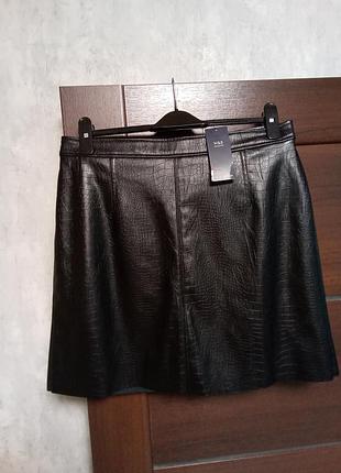 Новая брендовая юбка из эко-кожи р.14