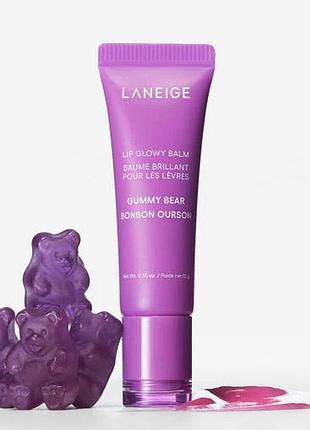 Бальзам для губ сяйний у тубі laneige lip glowy balm mumy bear 10 g
