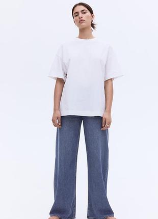 Нова біла футболка h&m , подовжена футболка h&m