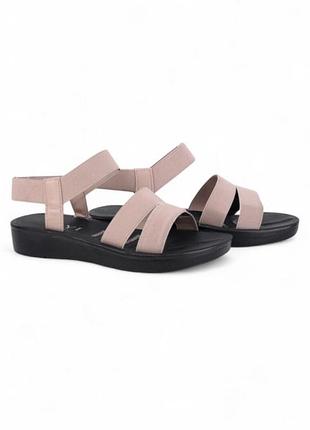 Женские босоножки сандалии на низком ходу текстиль резинка