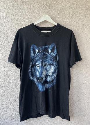 Мужская футболка zip it wolf print