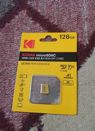 Kodak карта памяти micro sdxc uhs-i u3 v30 a1 новая