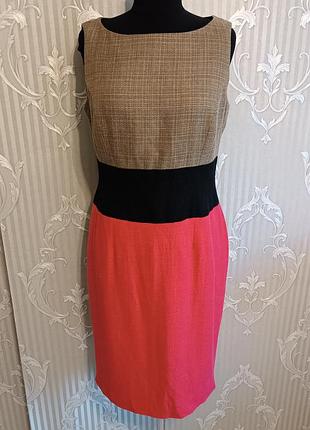 Комбинированное платье planet из натуральной ткани, вискоза, лен